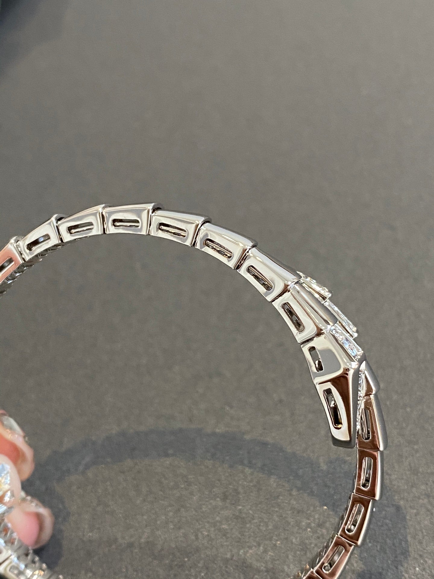 [Clover Jewelrys]SERPENTI BRACELET DIAMONDS SILVER