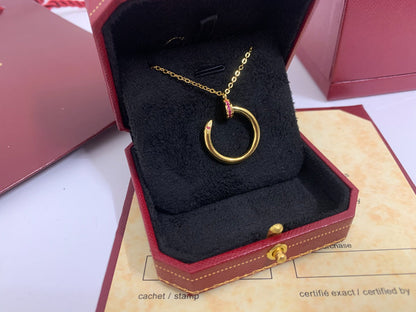 [Clover Jewelrys]JUSTE PINK DIAMOND NECKLACE