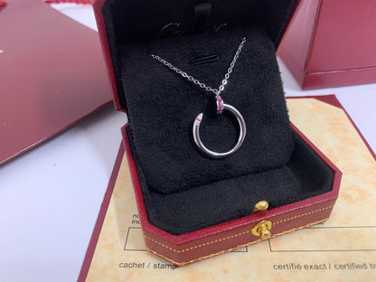 [Clover Jewelrys]JUSTE PINK DIAMOND NECKLACE