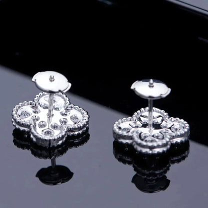 [Clover Jewelrys]CLOVER 1 MOTIFS DIAMOND STUD EARRINGS SILVER