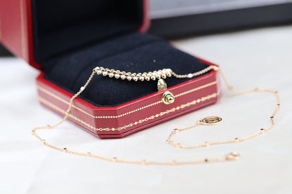 [Clover Jewelrys]CLASH PINK GOLD NECKLACE