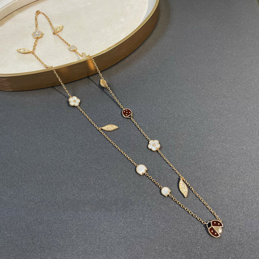 [Clover Jewelrys]LUCKY SPRING 15 MOTIFS GOLD NECKLACE