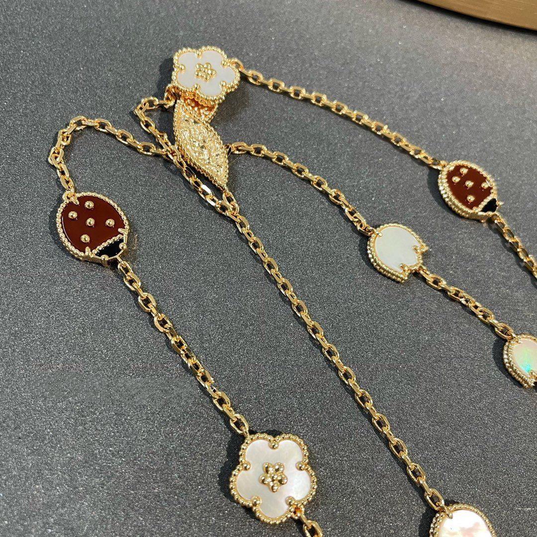 [Clover Jewelrys]LUCKY SPRING 15 MOTIFS GOLD NECKLACE