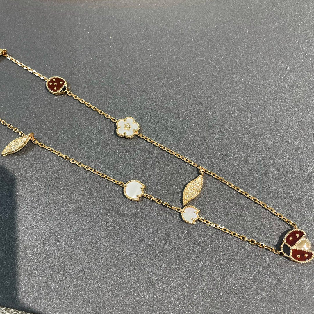 [Clover Jewelrys]LUCKY SPRING 15 MOTIFS GOLD NECKLACE