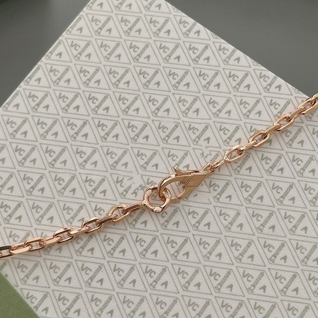 [Clover Jewelrys]LUCKY SPRING 15 MOTIFS ROSE GOLD NECKLACE