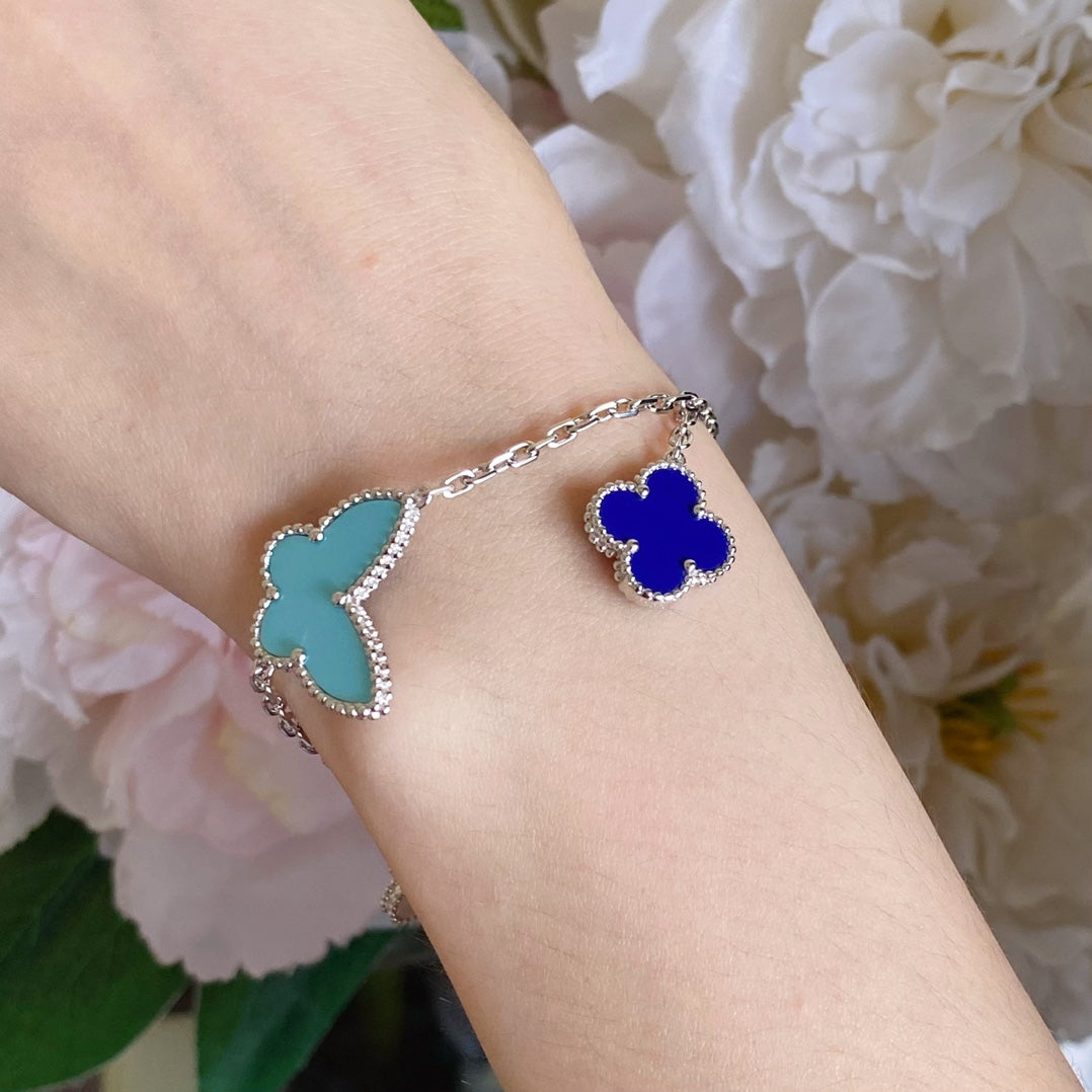 [Clover Jewelrys]LUCKY SPRING SILVER BRACELET 4 MOTIF