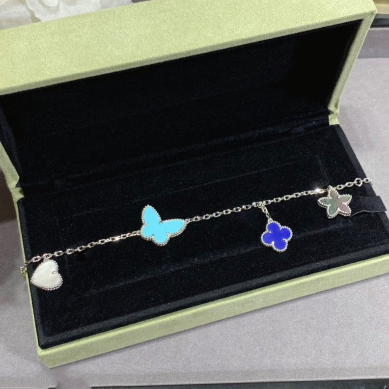 [Clover Jewelrys]LUCKY SPRING SILVER BRACELET 4 MOTIF