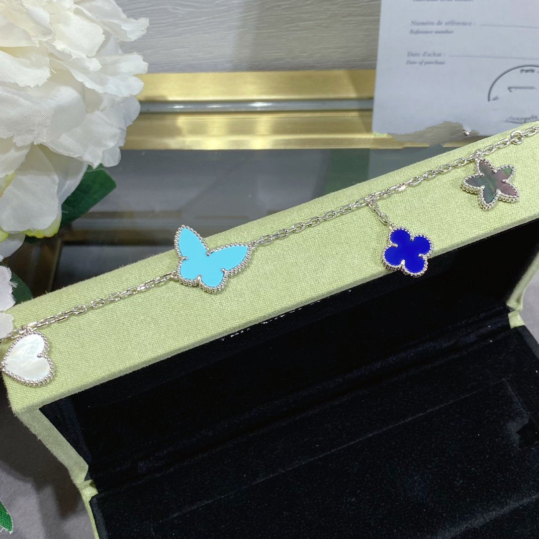 [Clover Jewelrys]LUCKY SPRING SILVER BRACELET 4 MOTIF