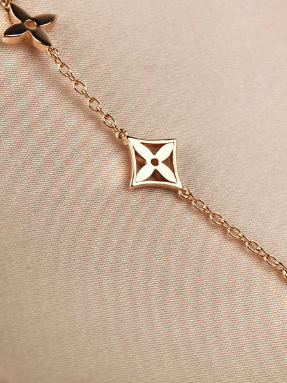 [Clover Jewelrys]STAR AND SUN 7 MOTIFS GOLD BRACELET