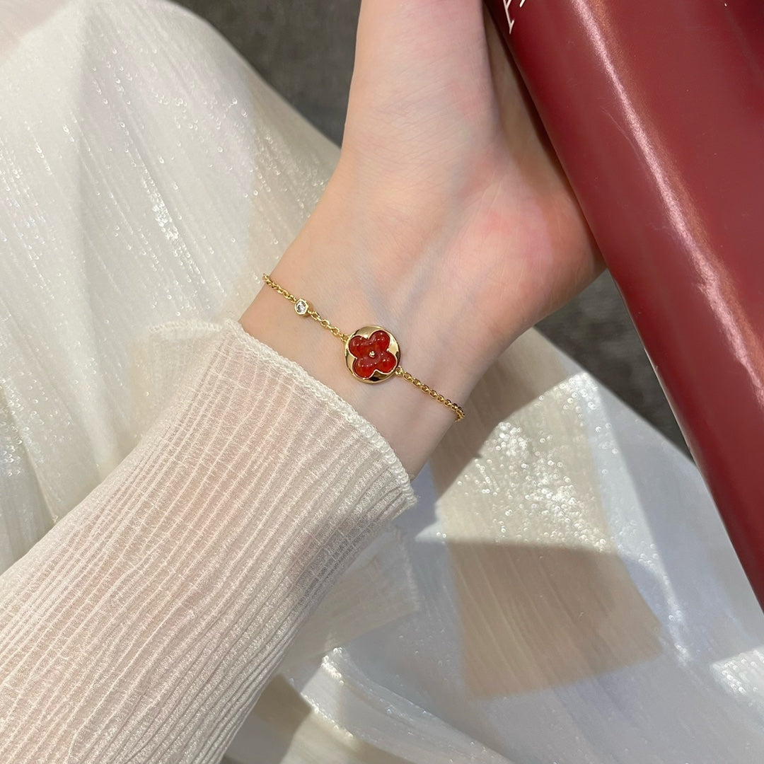 [Clover Jewelrys]SUN PEDANT CARNELIAN BRACELET