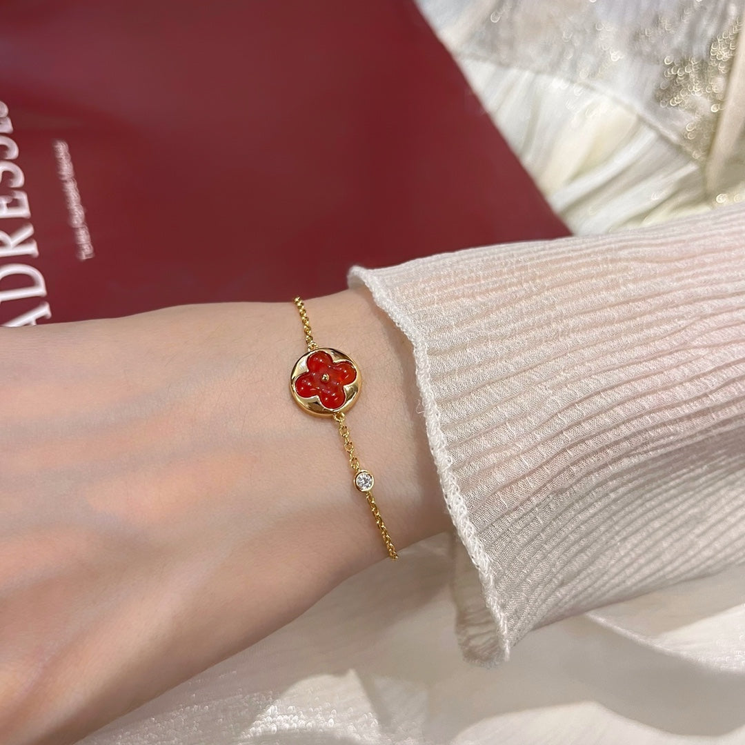 [Clover Jewelrys]SUN PEDANT CARNELIAN BRACELET