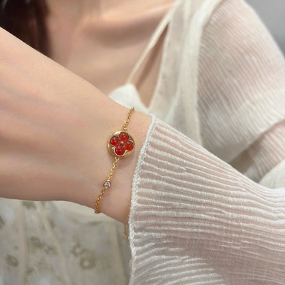 [Clover Jewelrys]SUN PEDANT CARNELIAN BRACELET