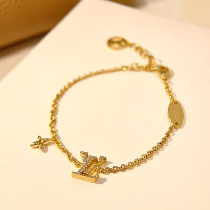 [Clover Jewelrys]LOGO STAR MOTIF GOLD BRACELET