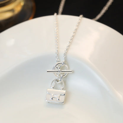 [Clover Jewelrys]POP H PEDANT SILVER NECKLACE