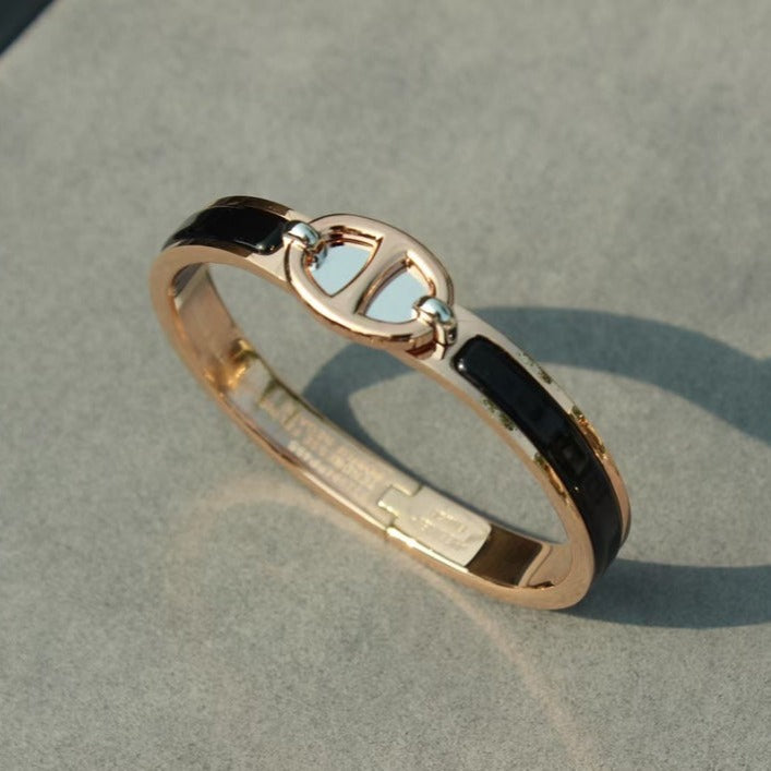 [Clover Jewelrys]CLIC CHAINE PINK GOLD BRACELET