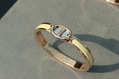 [Clover Jewelrys]CLIC CHAINE PINK GOLD BRACELET