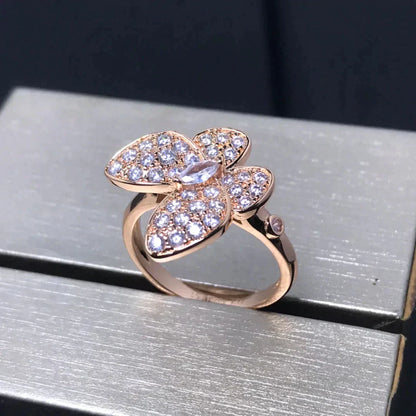 [Clover Jewelrys]BUTTERFLY PINK GOLD DIAMOND RING