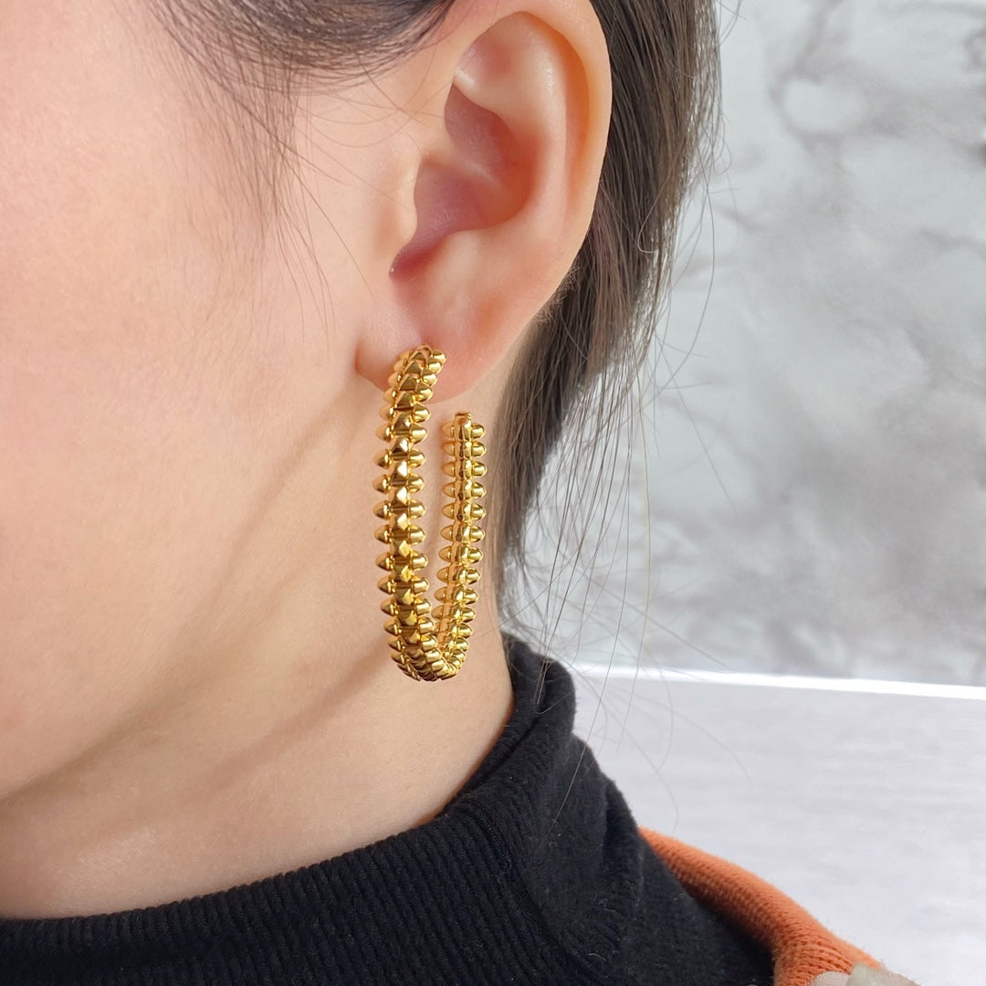 [Clover Jewelrys]CLASH LARGE HOOP EARRINGS