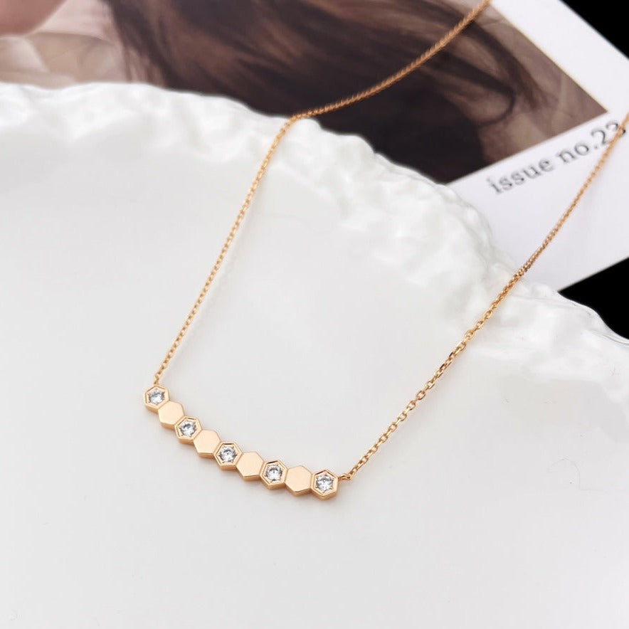 [Clover Jewelrys]BEE MY LOVE DIAMOND NECKLACE