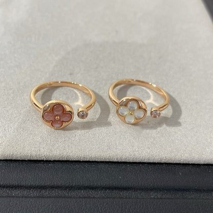 [Clover Jewelrys]SUN 1 DIAMOND PINK MOP RING