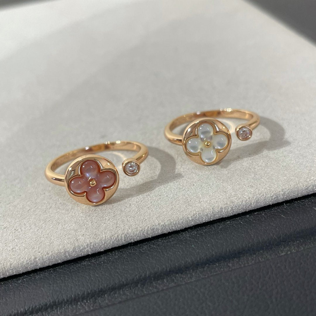 [Clover Jewelrys]SUN 1 DIAMOND PINK MOP RING