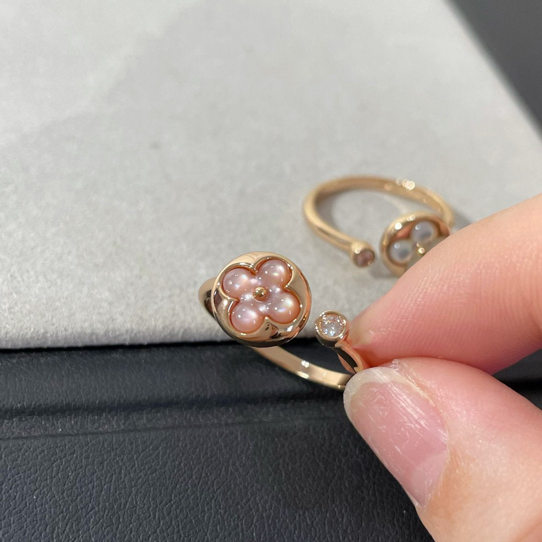 [Clover Jewelrys]SUN 1 DIAMOND PINK MOP RING