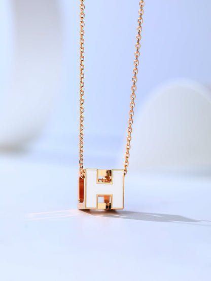 [Clover Jewelrys]H CAGE PINK GOLD NECKLACE