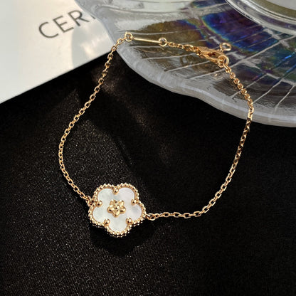 [Clover Jewelrys]LUCKY SPRING ROSE GOLD MOP BRACELET