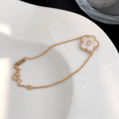 [Clover Jewelrys]LUCKY SPRING ROSE GOLD MOP BRACELET