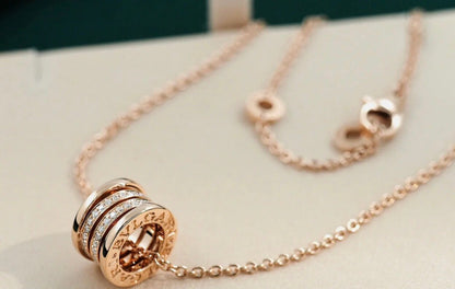 [Clover Jewelrys]ZERO 1 PINK GOLD DIAMOND NECKLACE