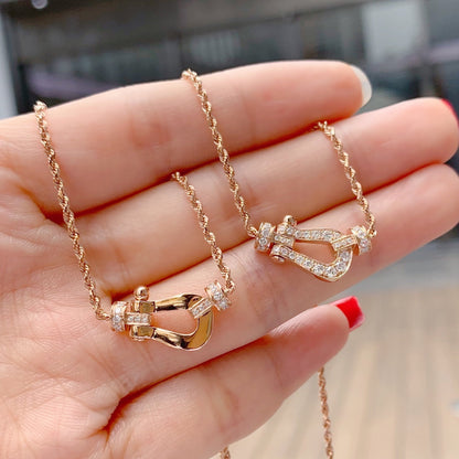 [Clover Jewelrys]FORCE 10 PINK GOLD DIAMOND NECKLACE