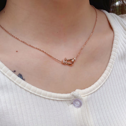 [Clover Jewelrys]FORCE 10 PINK GOLD DIAMOND NECKLACE