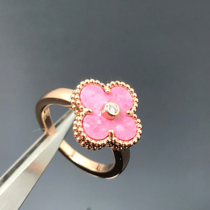 [Clover Jewelrys]CLOVER RHODONITE ROSE GOLD RING