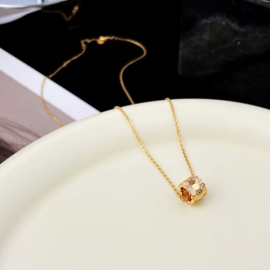 [Clover Jewelrys]BEE MINI PEDANT DIAMOND NECKLACE