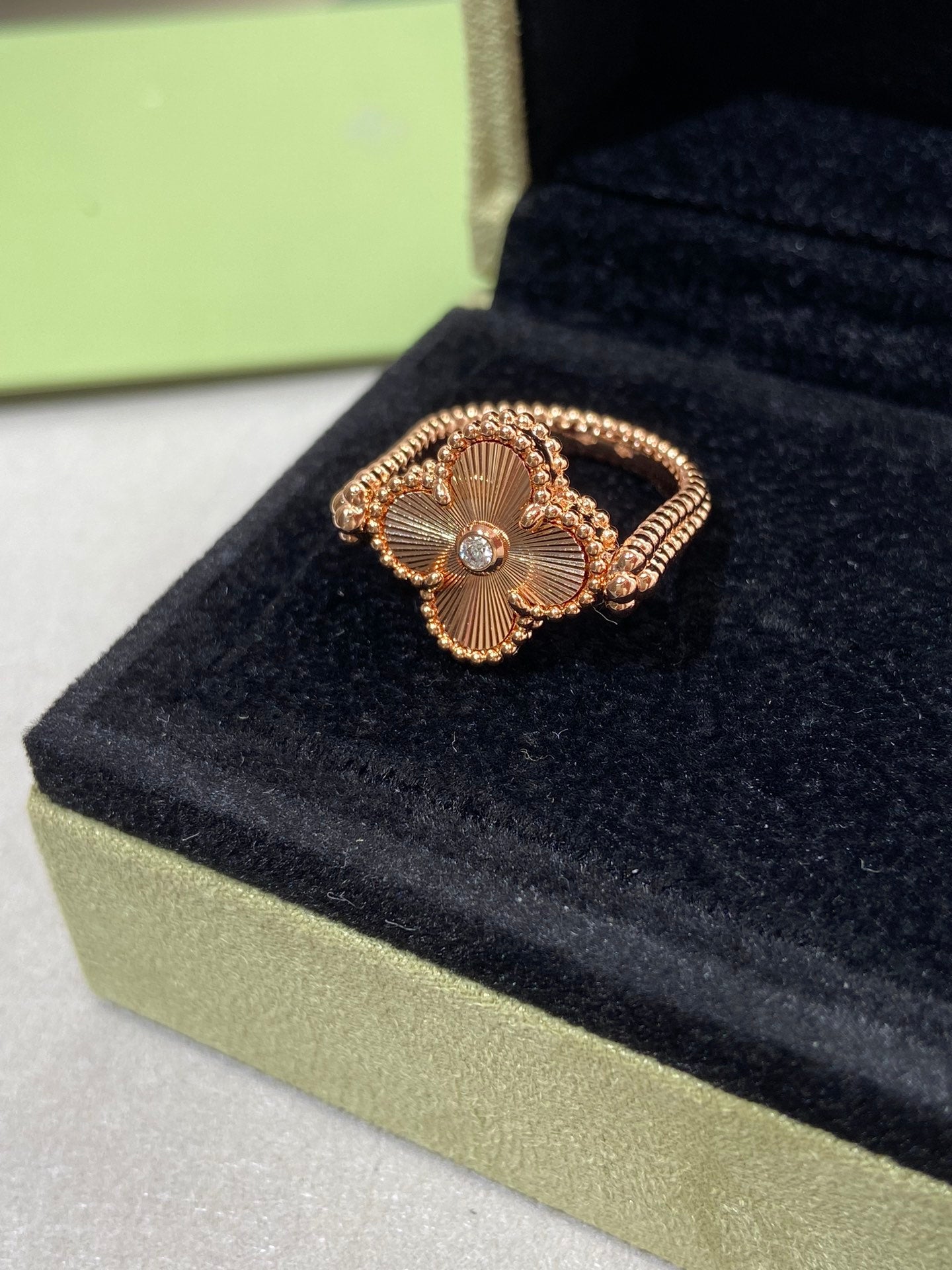 [Clover Jewelrys]CLOVER RIVERSIBLE ROSE GOLD RING