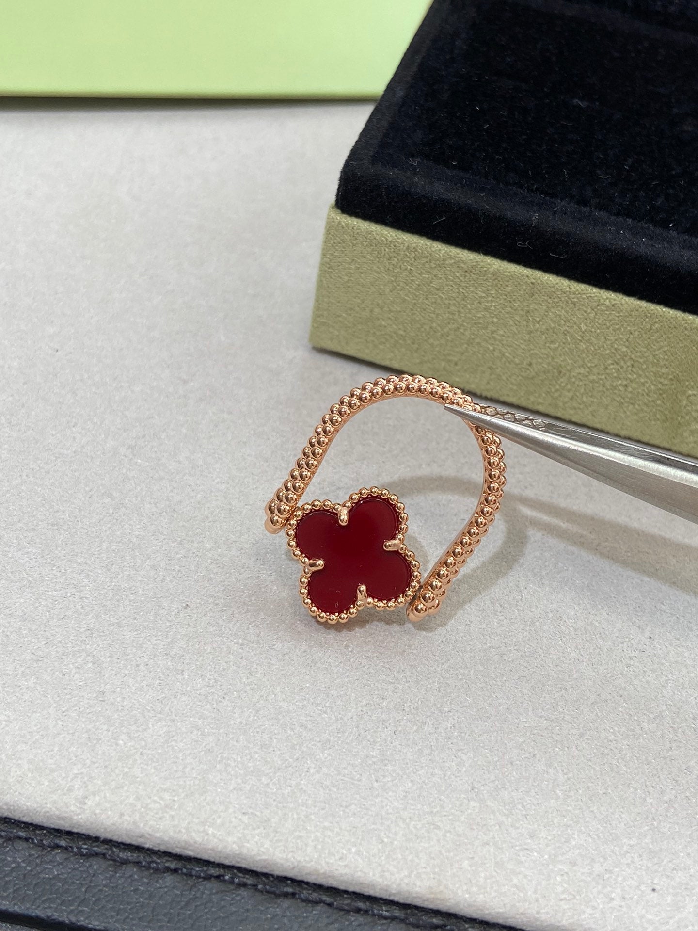 [Clover Jewelrys]CLOVER RIVERSIBLE ROSE GOLD RING