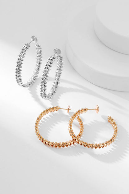 [Clover Jewelrys]CLASH HOOP EARRINGS