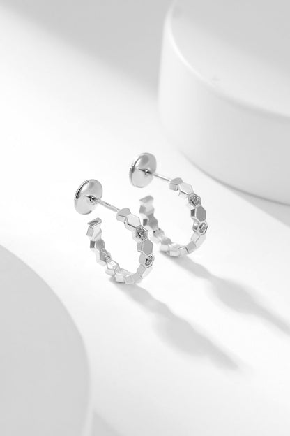 [Clover Jewelrys]BEE LOVE DIAMOND HOOP EARRINGS