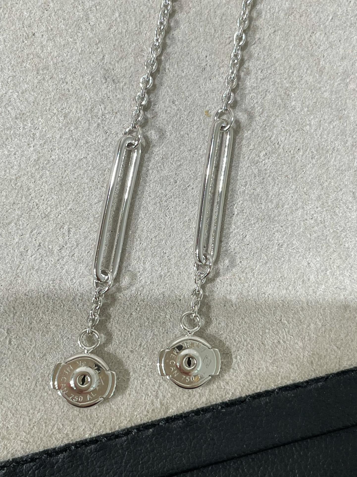 [Clover Jewelrys]CHAINE CHAOS DIAMOND DROP EARRINGS