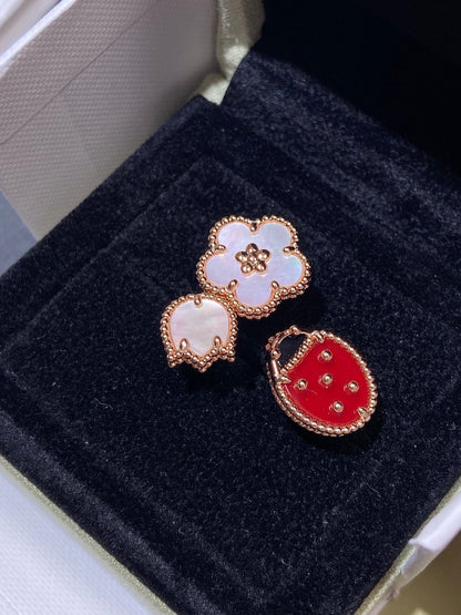 [Clover Jewelrys]LUCKY 3 MOTIF ROSE GOLD RING