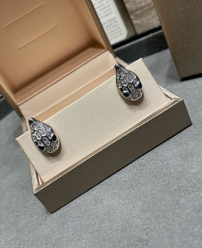 [Clover Jewelrys]SERPENT DIAMOND STUD EARRINGS