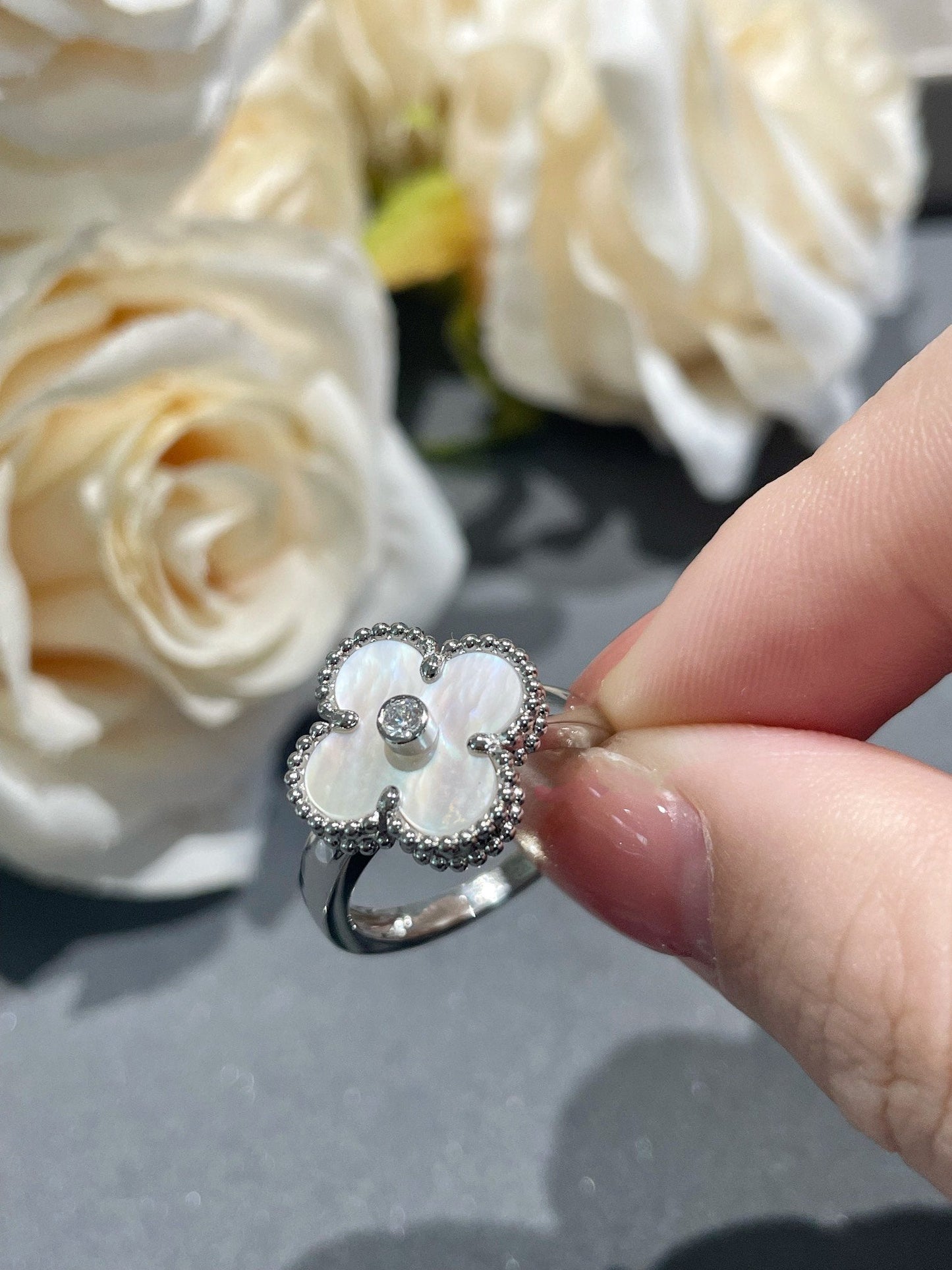 [Clover Jewelrys]CLOVER SILVER MOP DIAMOND RING