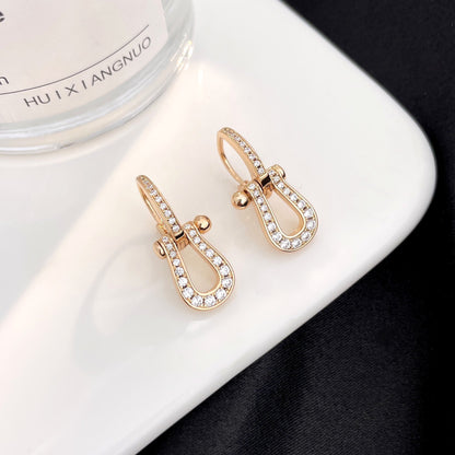 [Clover Jewelrys]FORCE 10 FULL DIAMOND DROP EARRINGS MEDIUM MODEL