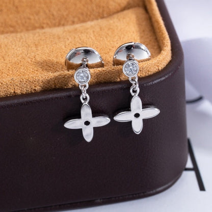 [Clover Jewelrys]VIDYLLE SILVER DIAMOND MINI DROP EARRINGS