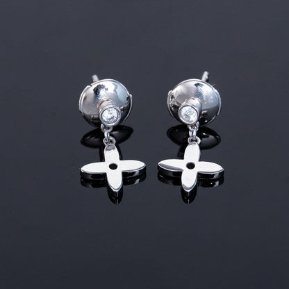 [Clover Jewelrys]VIDYLLE SILVER DIAMOND MINI DROP EARRINGS