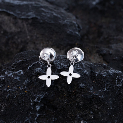 [Clover Jewelrys]VIDYLLE SILVER DIAMOND MINI DROP EARRINGS