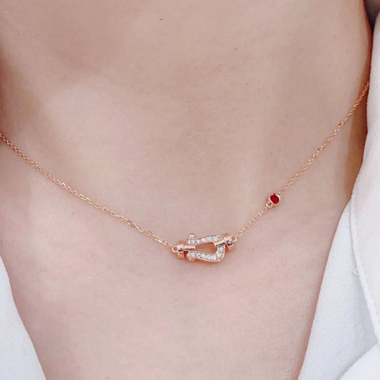 [Clover Jewelrys]FORCE 10 DIAMOND PINK GOLD NECKLACE