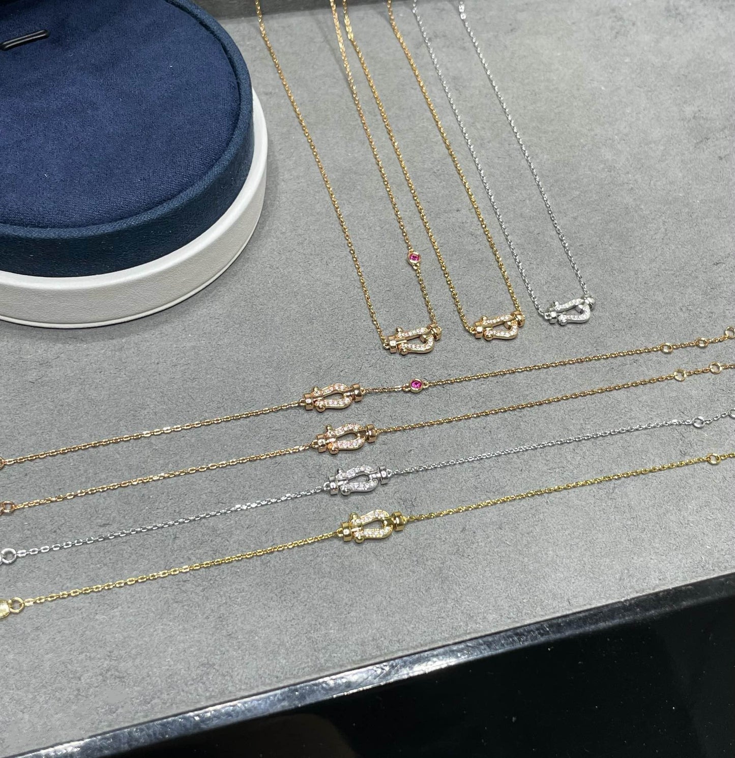 [Clover Jewelrys]FORCE 10 DIAMOND PINK GOLD NECKLACE