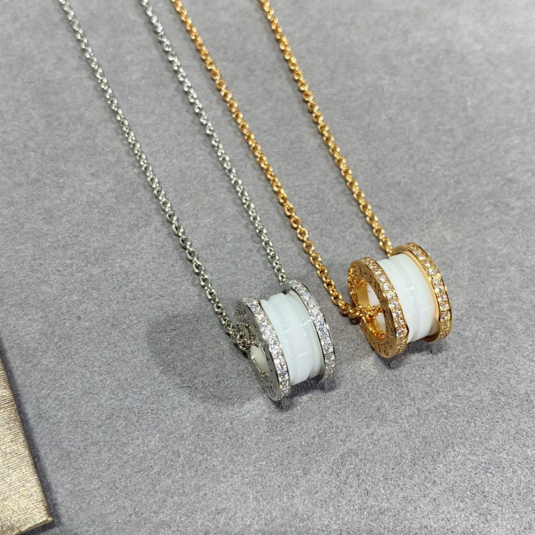 [Clover Jewelrys]ZERO 1 DIAMOND CERAMIC NECKLACE