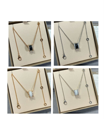 [Clover Jewelrys]ZERO 1 DIAMOND CERAMIC NECKLACE